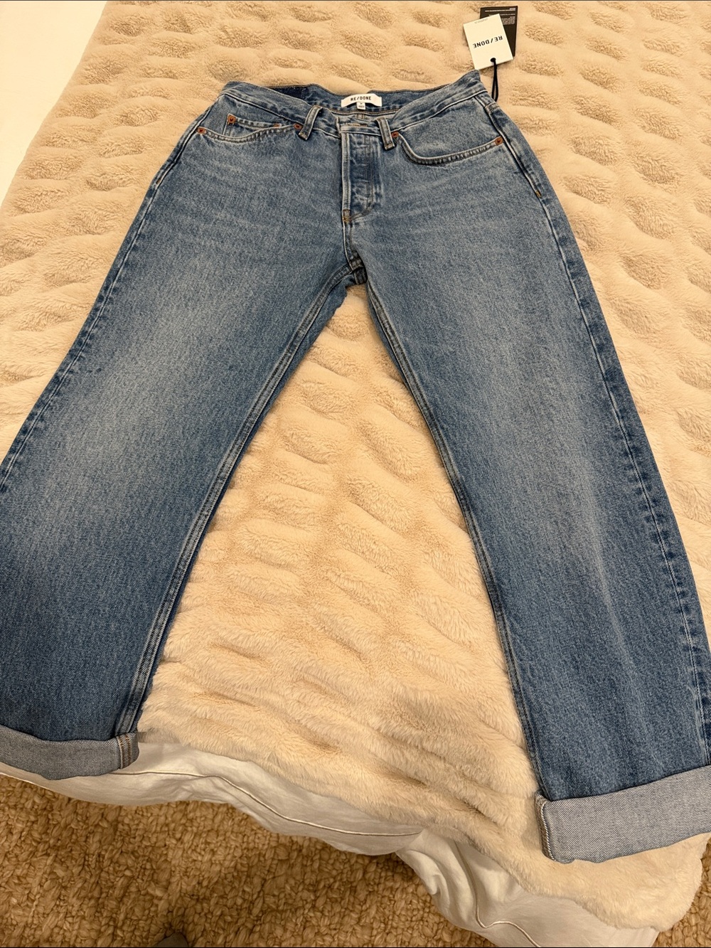 Slim Straight Jeans in Light Blue